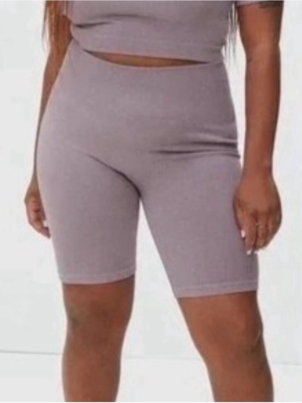 Everlane The Body Rib Bike Shorts Mauve Size XL NWT